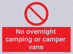 No overnight camping or camper vans